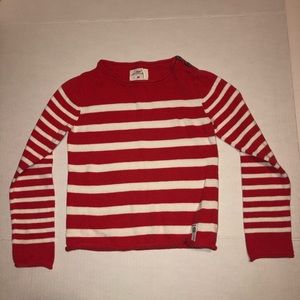 L.O.G.G H&M red and white sweater